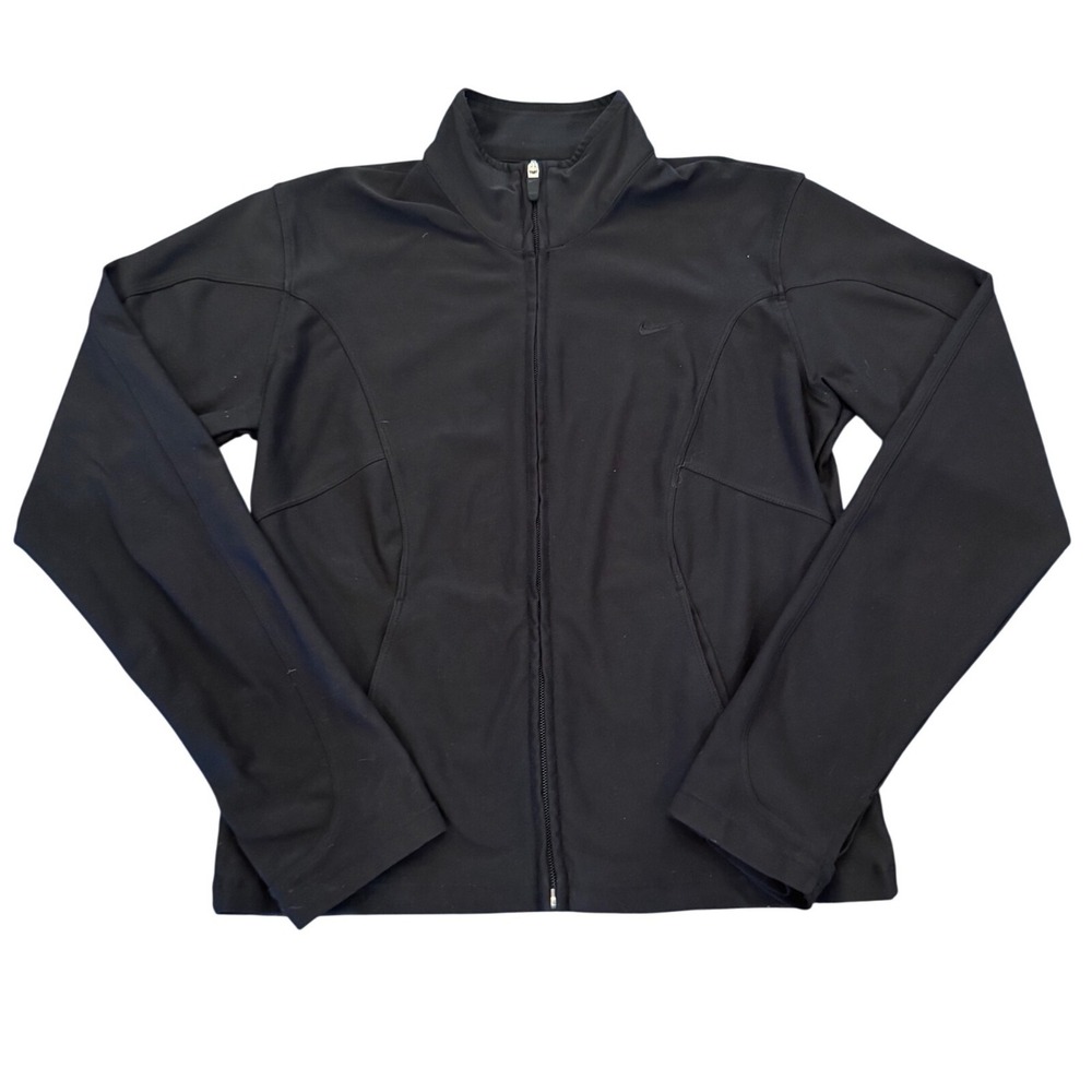 Nike Dri-FIT Womens Full Zip Track Jacket Black Mock Neck Small